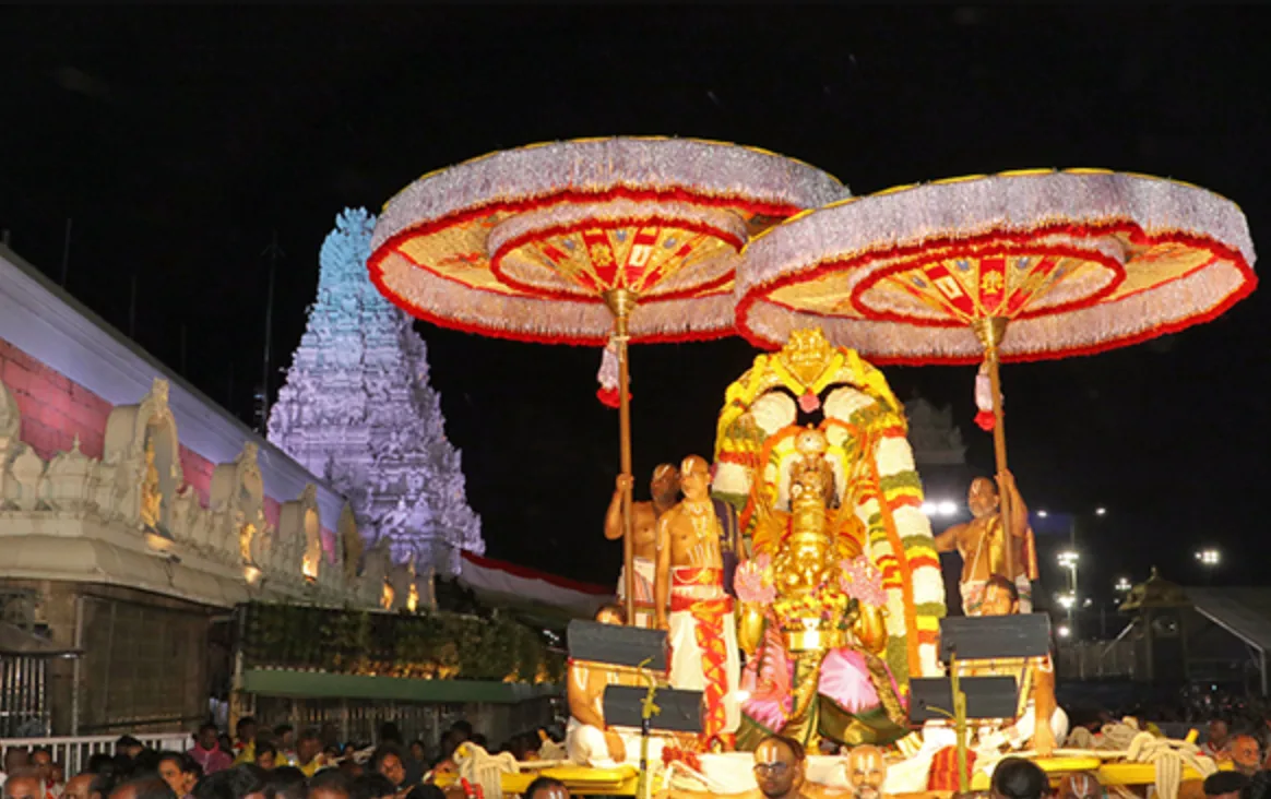 Divine Pournami Garuda Seva Held in Tirumala with Spiritual Grandeur