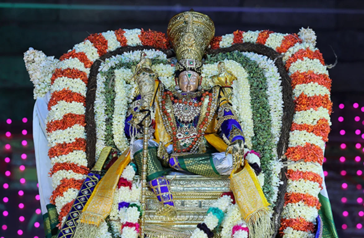 Sri Kalyana Venkateswara Swamy Graces Gaja Vahanam in Majestic Srinivasa Darbar Alankaram