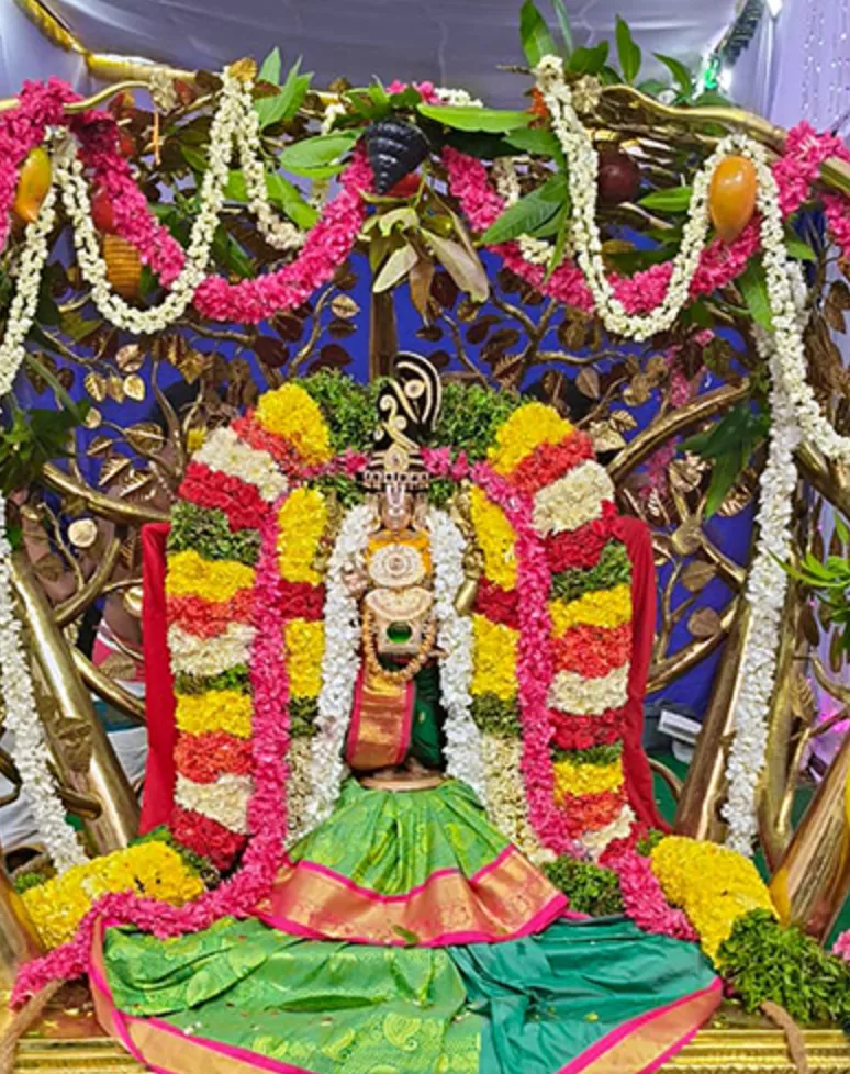 Sri Soumyanatha Swamy Blesses Devotees on Kalpavriksha Vahanam at Nandalur Brahmotsavams