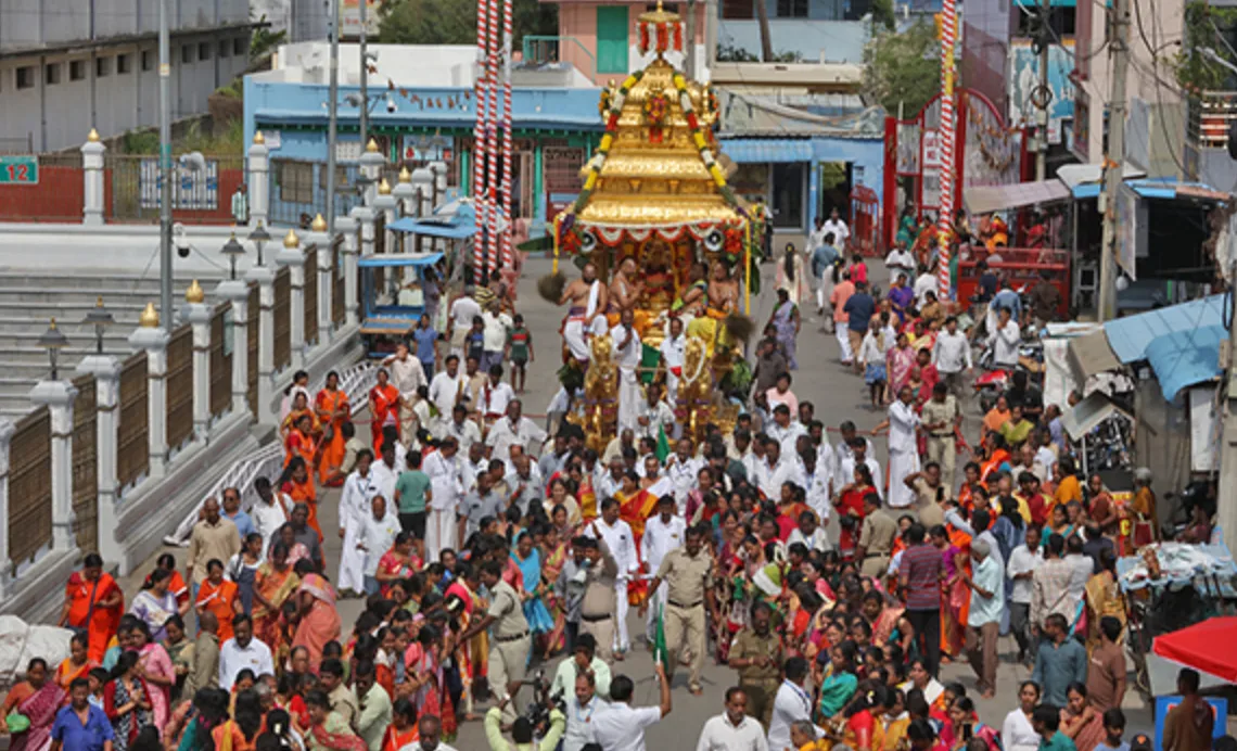 Golden Chariot Procession of Sri Padmavathi Ammavaru Held Grandly During Vasanthotsavams