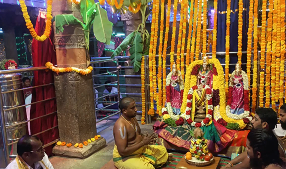 Sri Soumyanatha Swamy Brahmotsavams Begin with Ankurarpanam at Historic Nandalur Temple