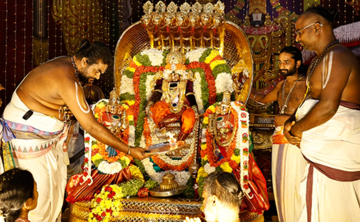 Sri Kalyana Venkateswara Swamy Sakshatkara Vaibhavotsavams Begin at Srinivasamangapuram