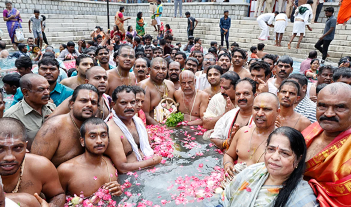 Chakra Snanam Marks Grand Finale of Sri Prasanna Venkateswara Swamy Brahmotsavams