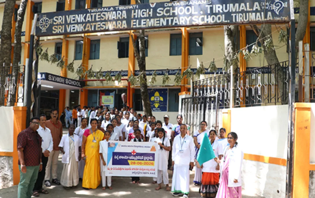 TTD Organises Pulse Polio Awareness Rally in Tirumala Ahead of Immunisation Drive