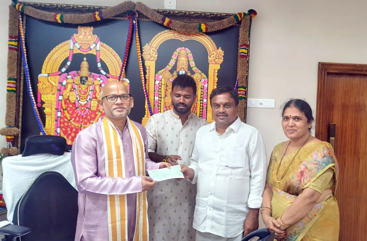 SK Enterprises Donates ₹11 Lakh to TTD Sri Venkateswara Pranadana Trust