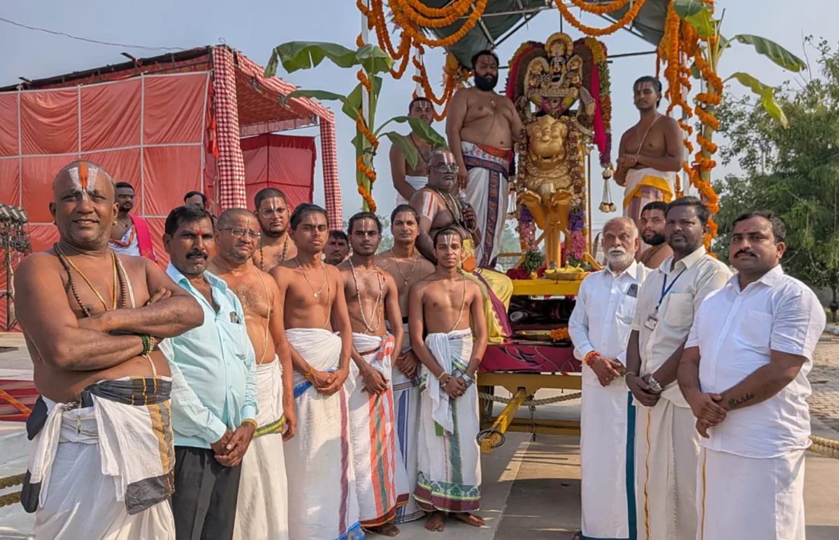 Sri Venkateswara Swamy Blesses Devotees on Simha Vahanam at Kurukshetra Brahmotsavams