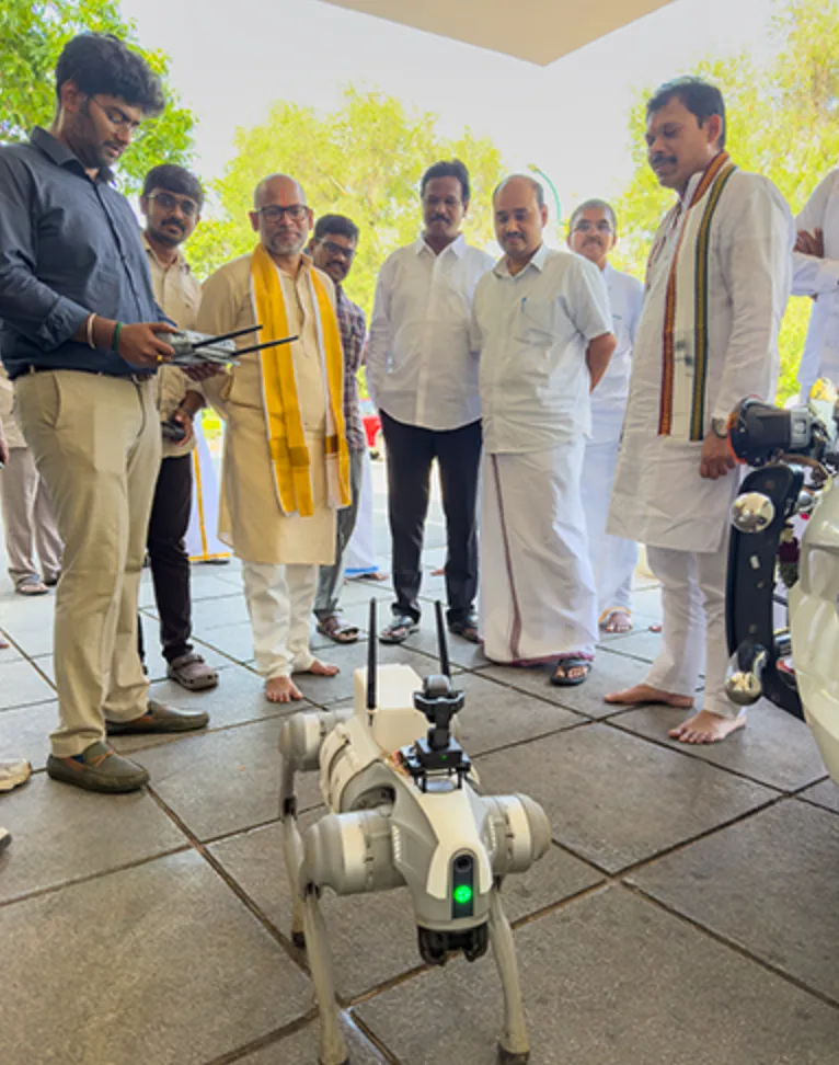 TTD Evaluates Robotic Dog Technology for Wildlife Monitoring and Devotee Safety in Tirumala