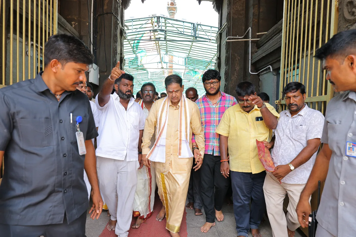 TTD Chairman B.R. Naidu Offers Prayers at Sri Vedanarayana Swamy Temple, Nagalapuram