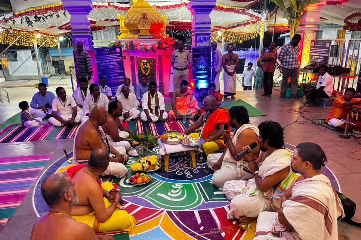 Thondamanpuram Temple Pavithrotsavams Begin with Ankurarpanam
