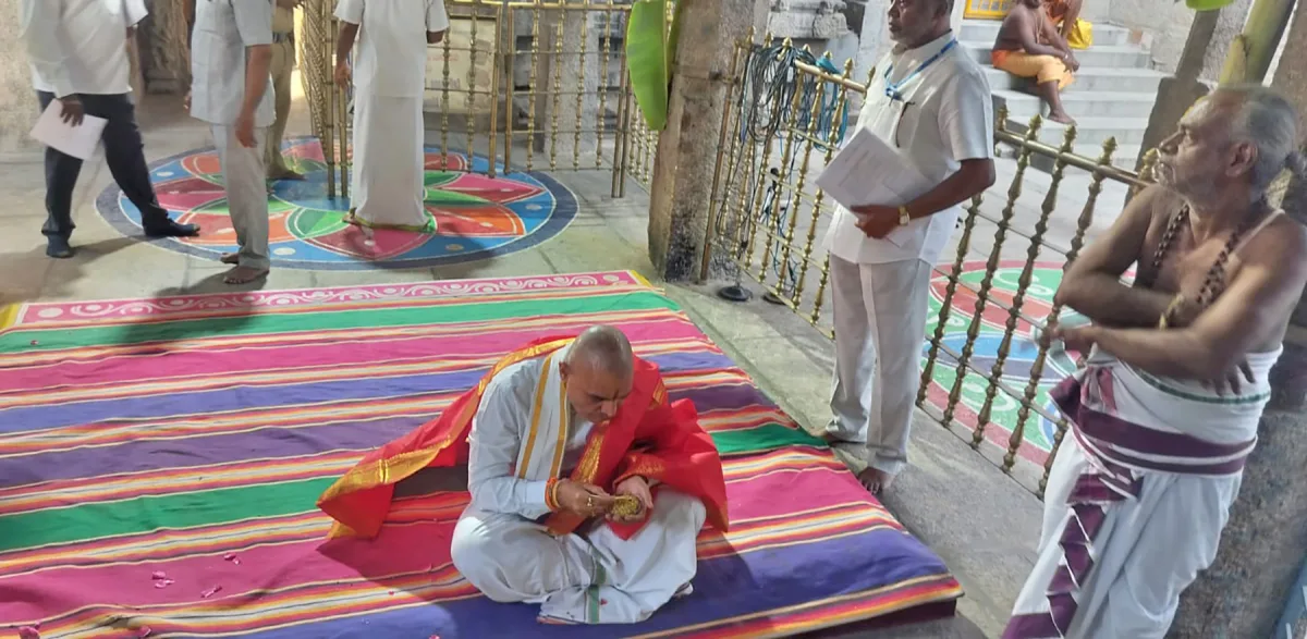 TTD JEO Dr. A. Sharath Reviews Devotee Facilities and Development Works at Narayanavanam, Nagalapuram Temples